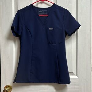 Figs scrub top navy blue XXS